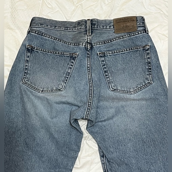 Vintage 90s Abercrombie & Fitch USA Made Mom 100% Cotton Jeans Size 10 - Picture 6 of 9